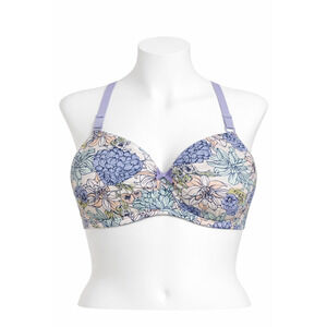 Kindly Yours Floral Bra 38DD Underwire T Shirt Bra Multicolor Comfort Support